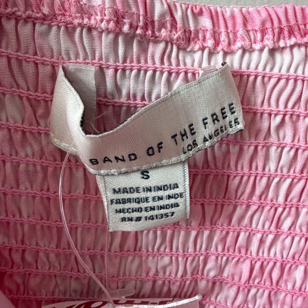 Band of the Free Los Angeles Candy Pink Floral Midi Dress B2275 Small NWT - Picture 5 of 9